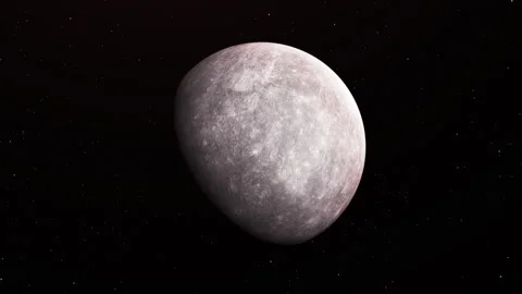 Planet Mercury Rotating - 3D Motion Graphic Deep Space Camera Push In Stock Footage 346034500