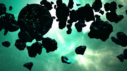 Planet With Meteors In An Unknown Galaxy Stock Footage 122222530