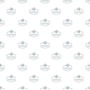 Planet mission pattern vector seamless Stock Illustration