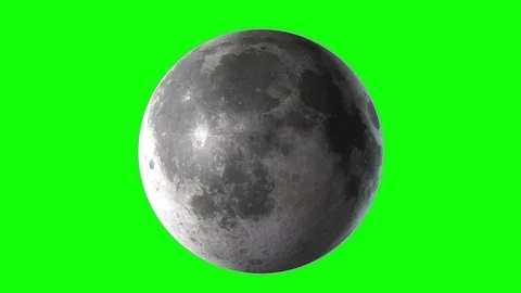 Planet Moon rotating in its own orbit in... | Stock Video | Pond5