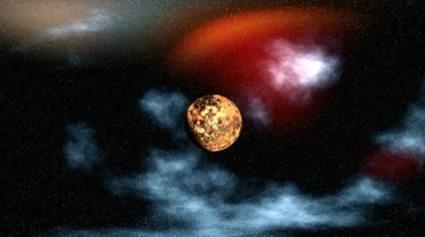 The planet (moon) in the star sky Stock Footage 8959992