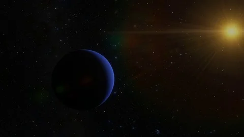 Planet Neptune Approach 1 Stock Footage 84958412