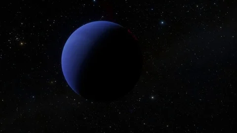 Planet Neptune Approach Video stock 84958367