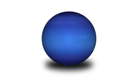 Planet Neptune isolate on white background. 3d rendered planet. Illustrazione stock