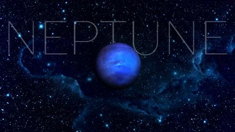 Planet Neptune. Outer space background. Stock Photos