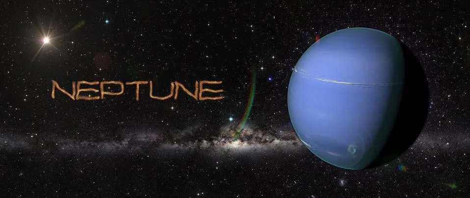 Planet Neptune in outer space. Stock Illustration