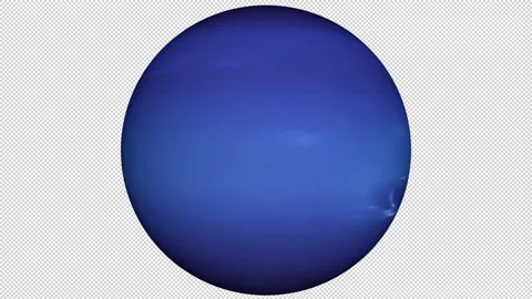 Planet Neptune rotating on alpha channel background Video stock 197818283
