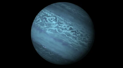 Planet Neptune rotating in space Stock Footage 32872802