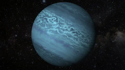 Planet Neptune rotating in space Stock Footage 32872911