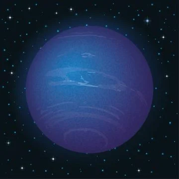 Planet Neptune in space Illustrazione stock