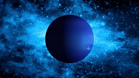 Planet Neptune view from outer space. glowing colorful space on Neptune. sp.. Stock Footage 293486291