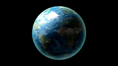 Planet or earth is rotating on space Stock Footage 124450802