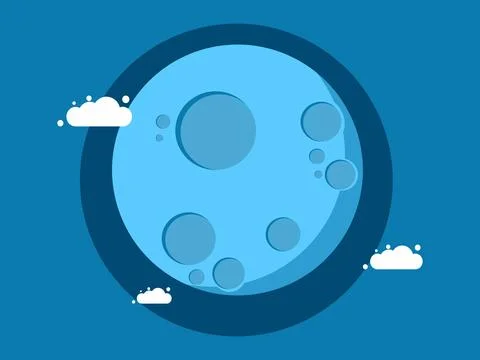 Planet or moon floating in space. vector Ilustração Stock