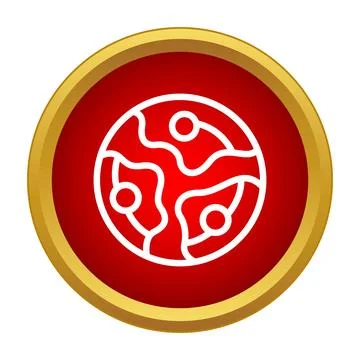 Planet or sphere icon symbolizing space and astronomy Stock Illustration