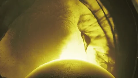 Planet Orbit Eclipse In Nebula - animation Stock Footage 249662905