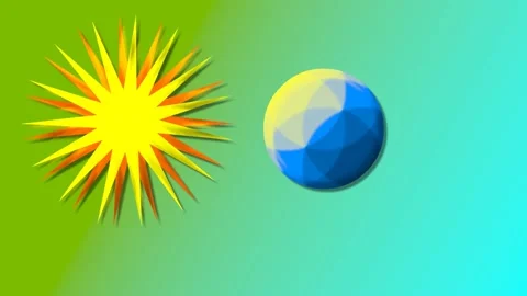 Planet orbiting sun animation background Video stock 161035731