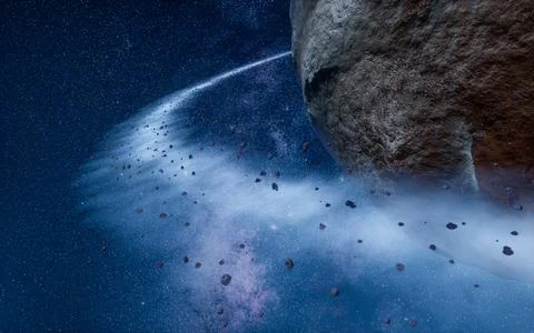 Planet in the outer space, 3d rendering. Stock Illustration