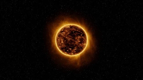 Planet passing in front of a star Stock Footage 83988715