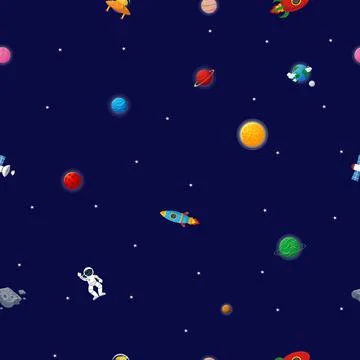 Planet pattern with constellations and stars. イラスト素材