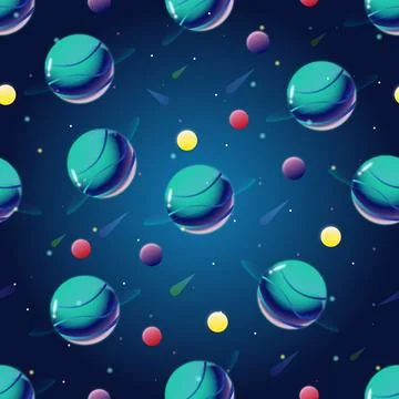 Planet pattern Illustrazione stock
