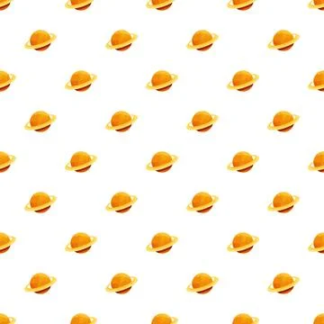 Planet pattern repeating on white background Stockillustratie