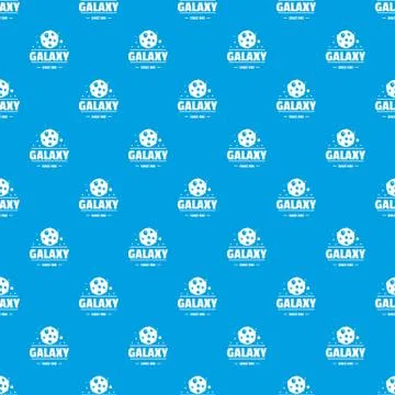 Planet pattern vector seamless blue Illustrazione stock