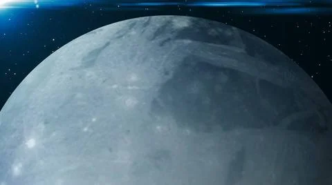 Planet Pluto. 3d rendering digital background. Space backdrop. Planet Plut... Foto stock