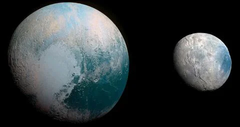 Planet Pluto and Charon system. Elements of this image were furnished by NASA Stock Photos