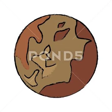 Planet pluto astronomy universe icon Stock Illustration