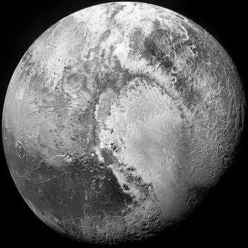 Planet Pluto orbiting in outer space. High definition image. Stock Photos