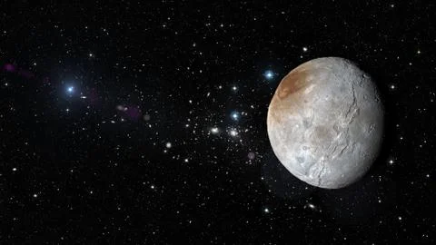 Planet Pluto in outer space. Illustrazione stock