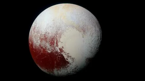 Planet Pluto in outer space. Stock Photos