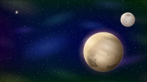 Planet Pluto, Seamless Loop Stock Footage 52924223