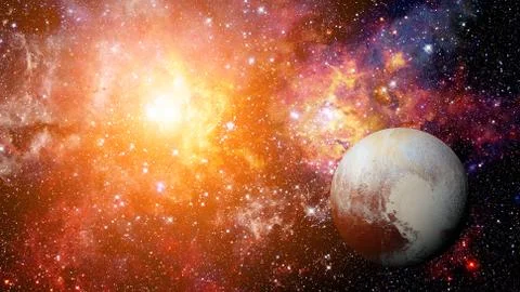 Planet Pluto - solar system planet. Elements of this image are furnished by N Stock Photos
