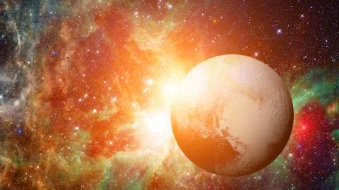 Planet Pluto - solar system planet. Elements of this image are furnished by NASA Stock Photos