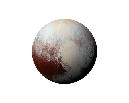 Planet Pluto on white background Stock Photos