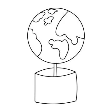Planet pot protection zero waste eco bio Illustrazione stock