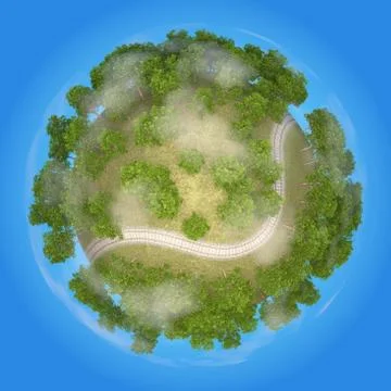 Planet RailRoad Stock Illustration