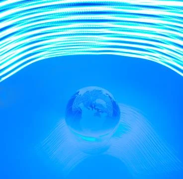 Planet in the rays Stock Photos