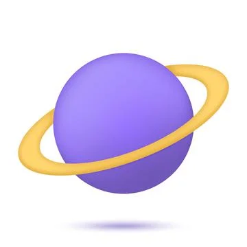 Planet with ring around Stock Illustration
