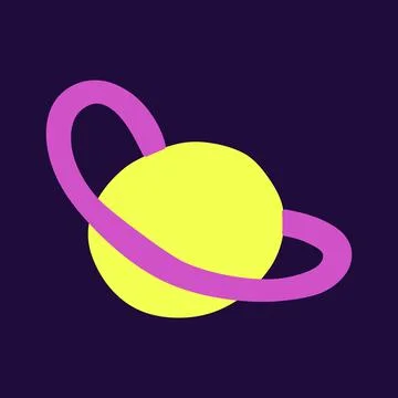Planet with a ring Stock Illustration