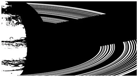 Planet with rings close up Illustrazione stock