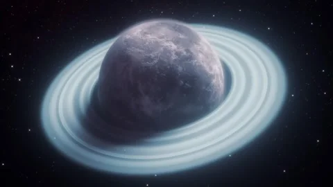 Planet with rings Stock Footage 242750511