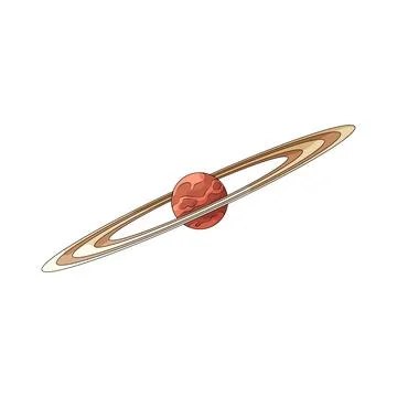 Planet with Rings illustration Ilustração Stock