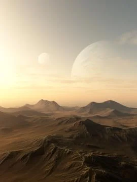 Planet Rise Stock Illustration