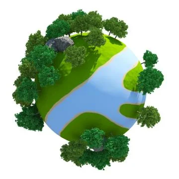 Planet River Stock Illustration