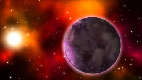 Planet rotating in the space. Loopable. Stock Footage 90760316