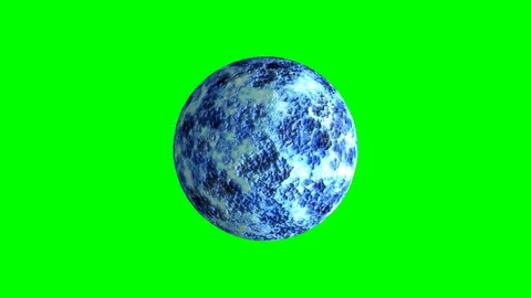 Planet in rotation on chroma key background. Stock Footage 114306317