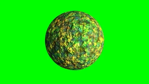 Planet in rotation on chroma key background. Stock Footage 114306474