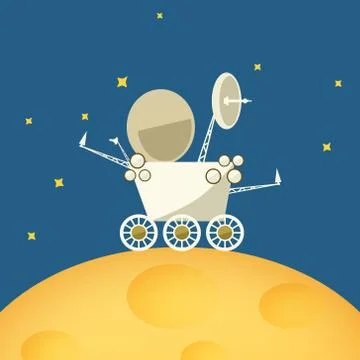 Planet rover on the moon,vector illustration 스톡 일러스트